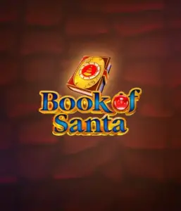 Celebrate the holiday spirit with Book of Santa slot by Endorphina, featuring an elegant golden book adorned with Santa's iconic symbol. This image conveys the warmth and excitement of Christmas, set against a warm red background. Ideal for holiday season gaming, delivering a charming escape. 